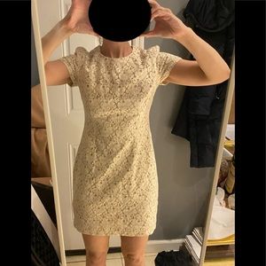 Off white lace dress. French connection. Size 6